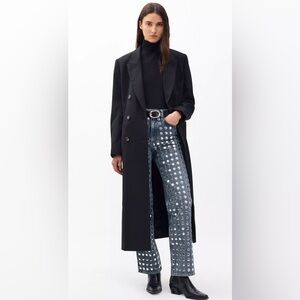 NWT Rag and Bone Shea Relaxed Straight Jeans Lightweight Rigid Studded Kingston